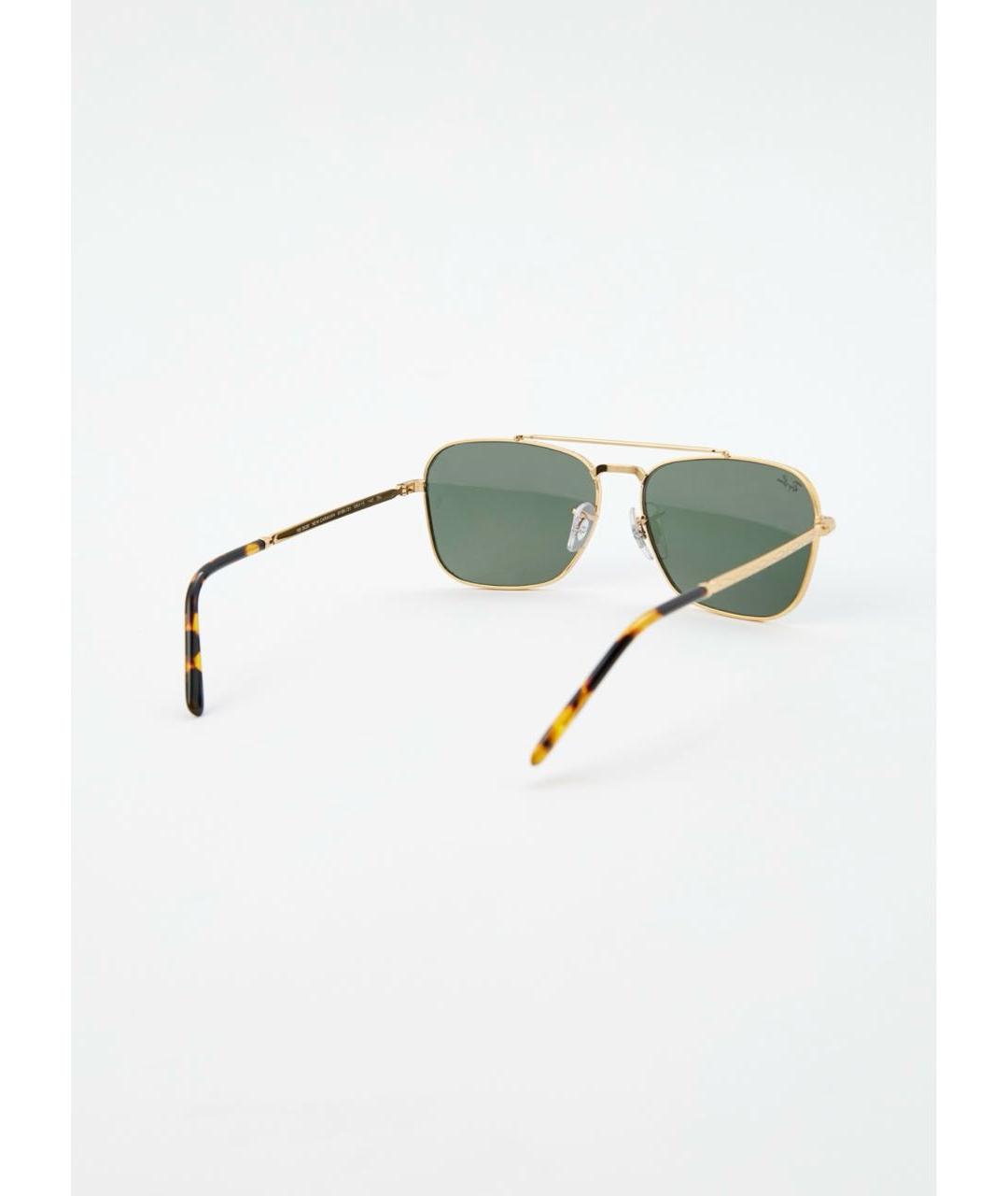 RAY BAN Зеленые металлические солнцезащитные очки, фото 2