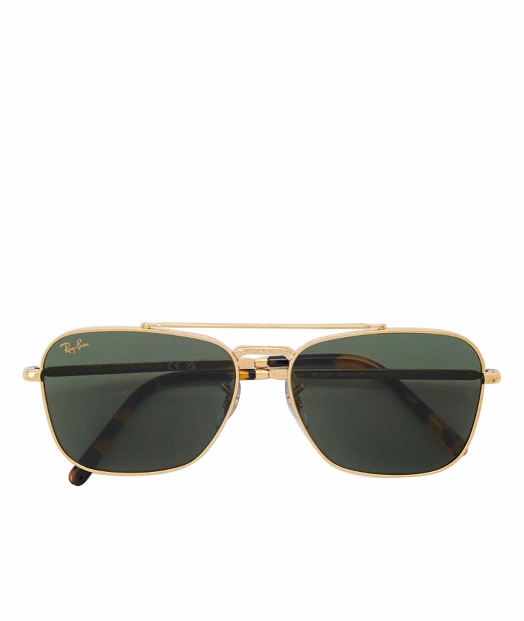 RAY BAN Зеленые металлические солнцезащитные очки, фото 1
