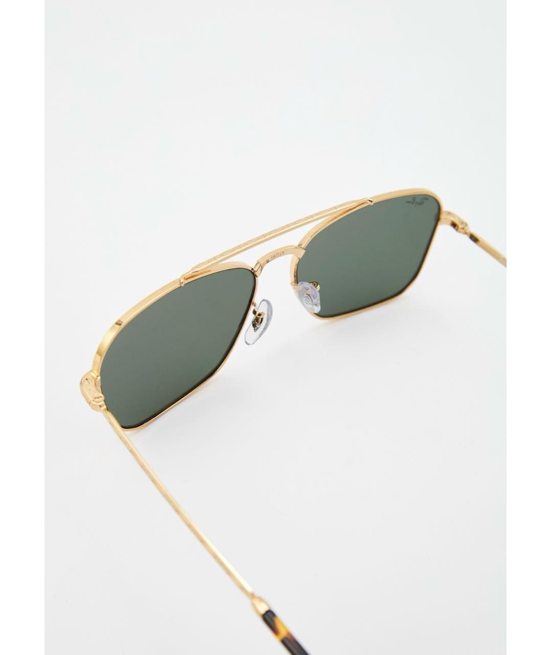 RAY BAN Зеленые металлические солнцезащитные очки, фото 3