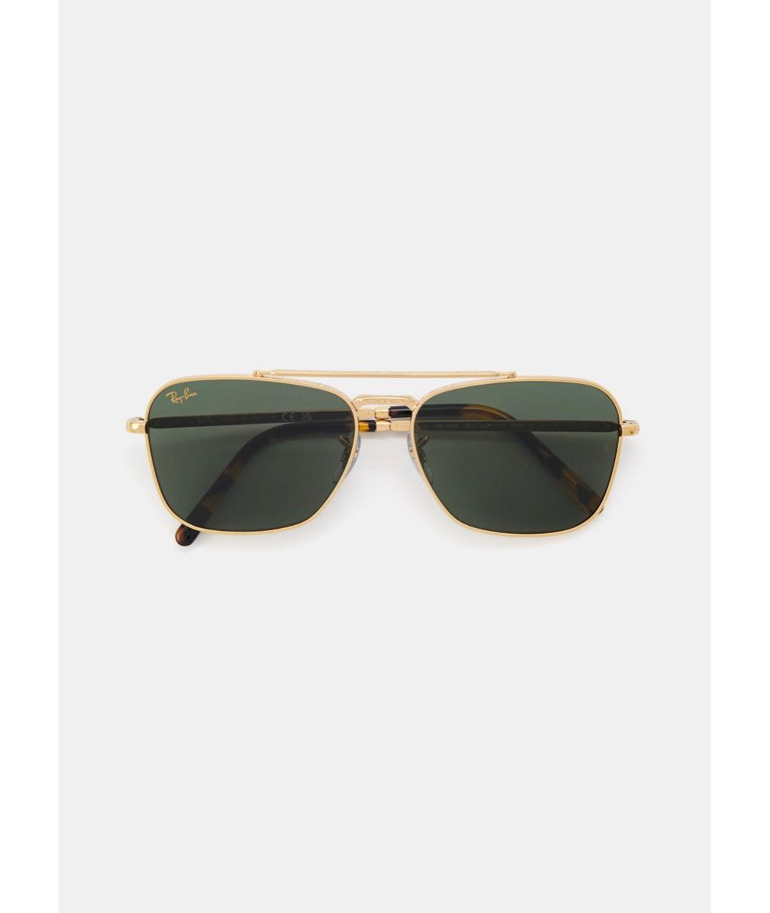RAY BAN Зеленые металлические солнцезащитные очки, фото 5