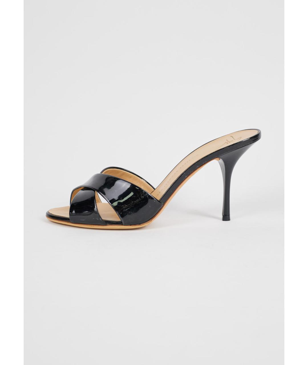 GIUSEPPE ZANOTTI DESIGN Черные мюли из лакированной кожи, фото 9