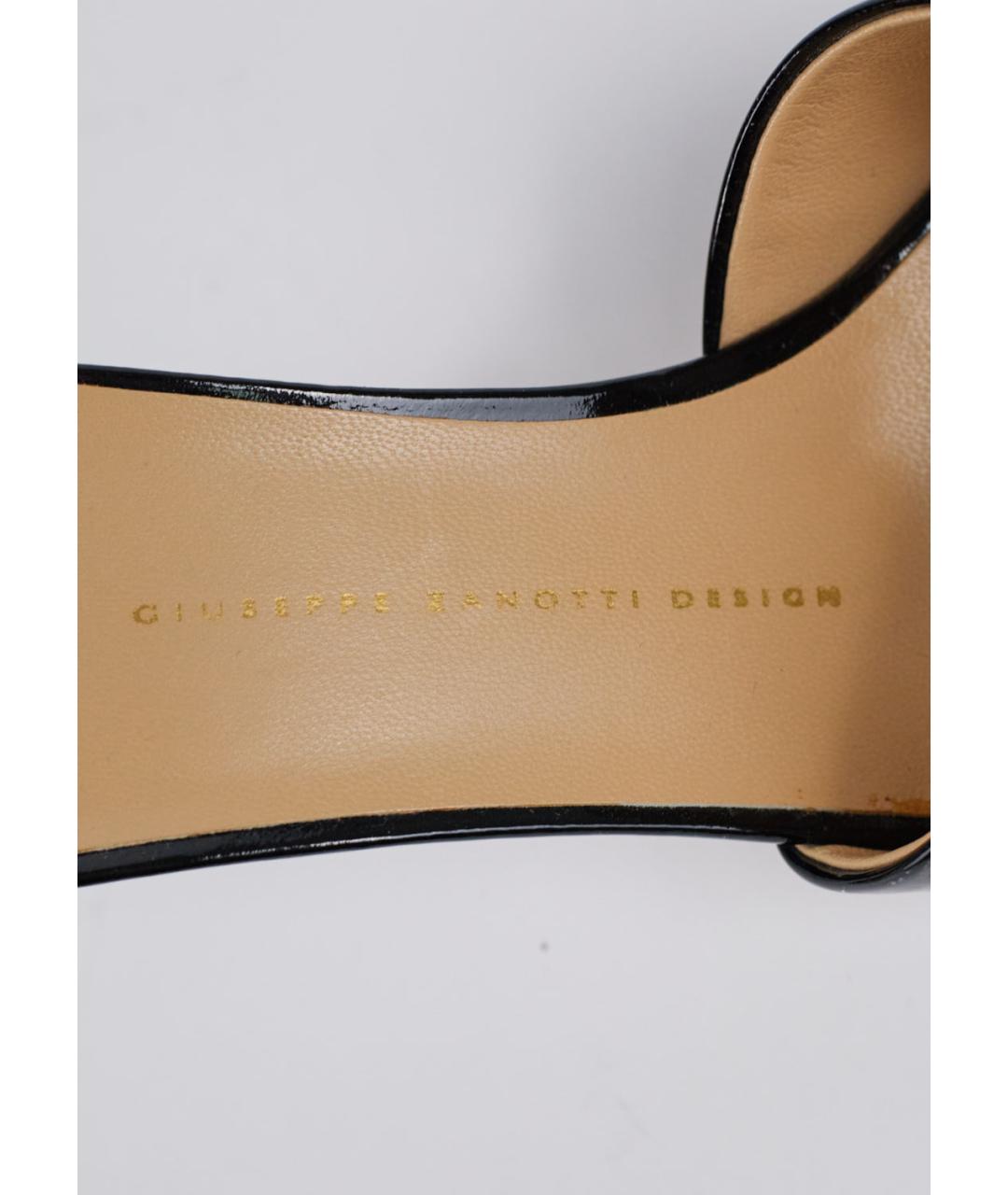 GIUSEPPE ZANOTTI DESIGN Черные мюли из лакированной кожи, фото 6