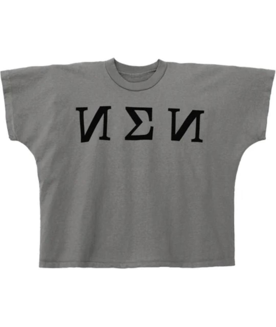 YEEZY Серая хлопковая футболка, фото 1