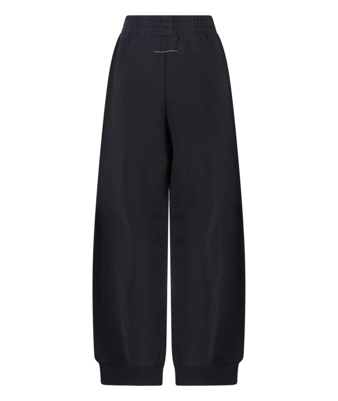 MM6 MAISON MARGIELA Черные хлопковые прямые брюки, фото 2