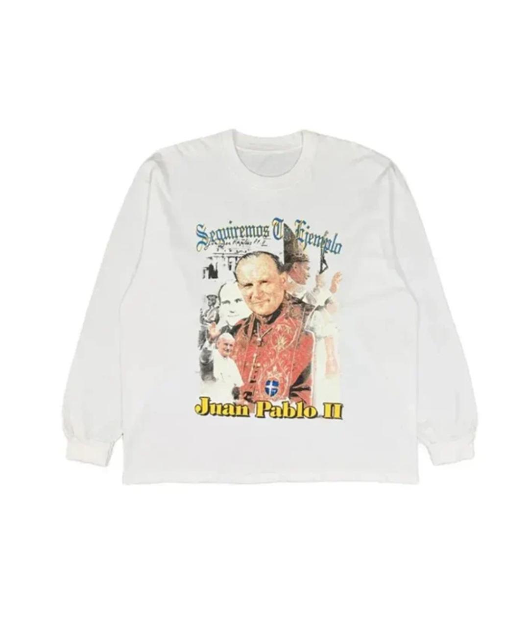 YEEZY Белая хлопковая футболка, фото 1