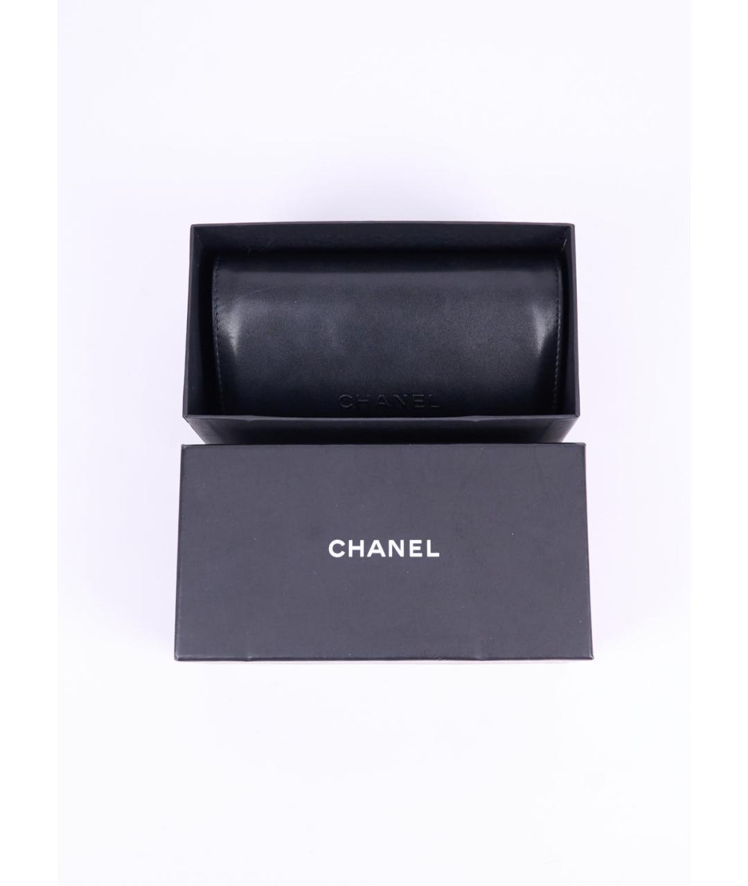 CHANEL Коричневые пластиковые солнцезащитные очки, фото 8