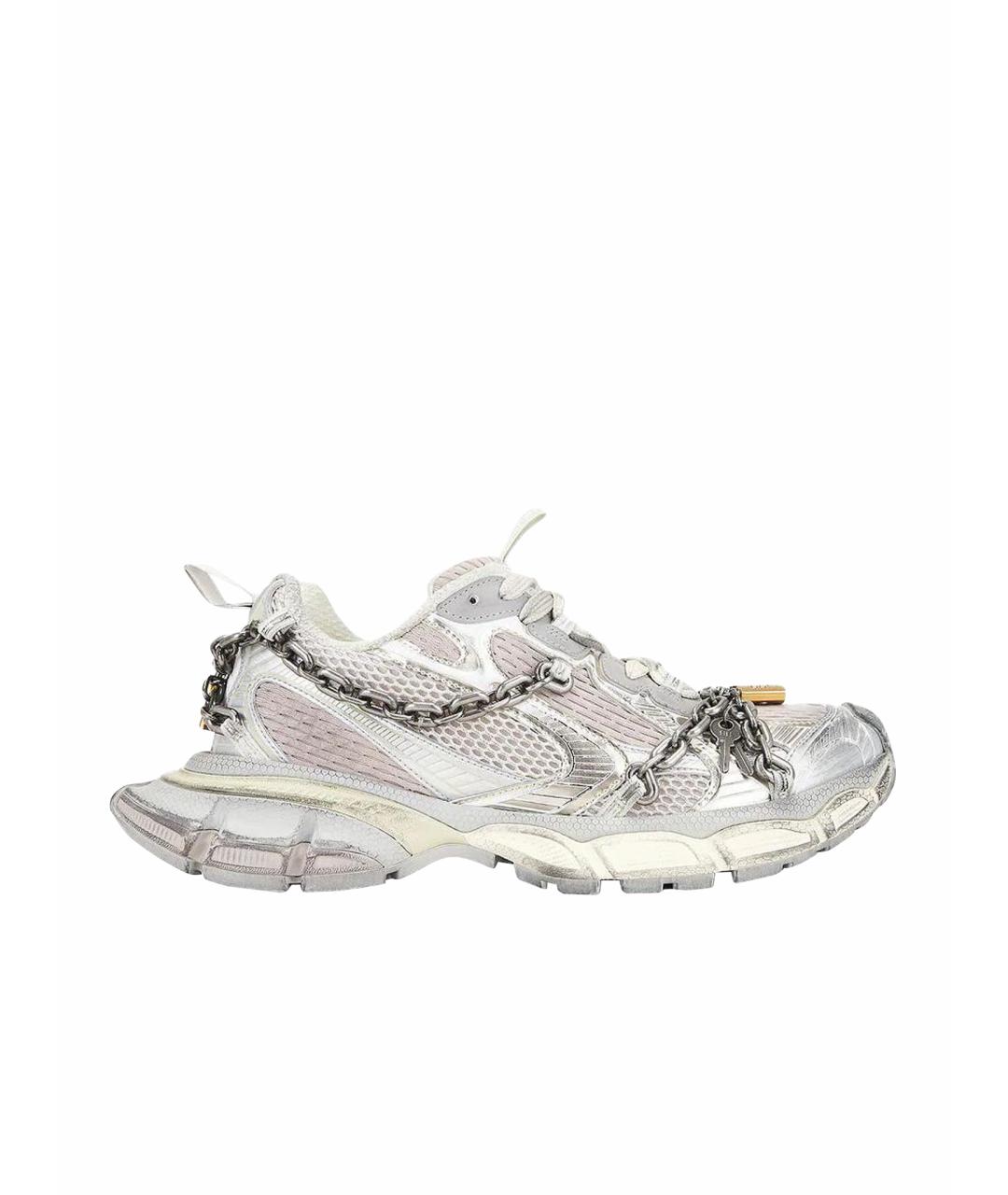 BALENCIAGA Серебряные низкие кроссовки / кеды, фото 1