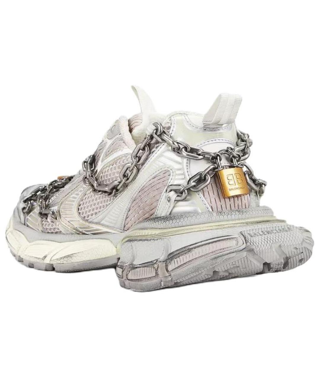 BALENCIAGA Серебряные низкие кроссовки / кеды, фото 3