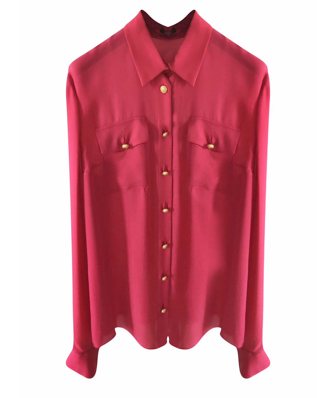 BALMAIN Розовая шелковая блузы, фото 1
