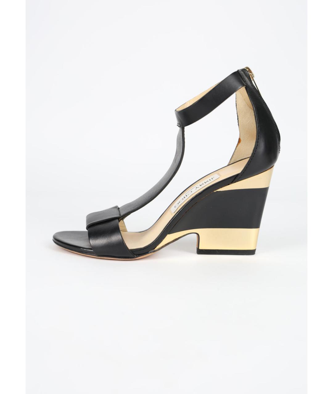 JIMMY CHOO Черные кожаные босоножки, фото 4