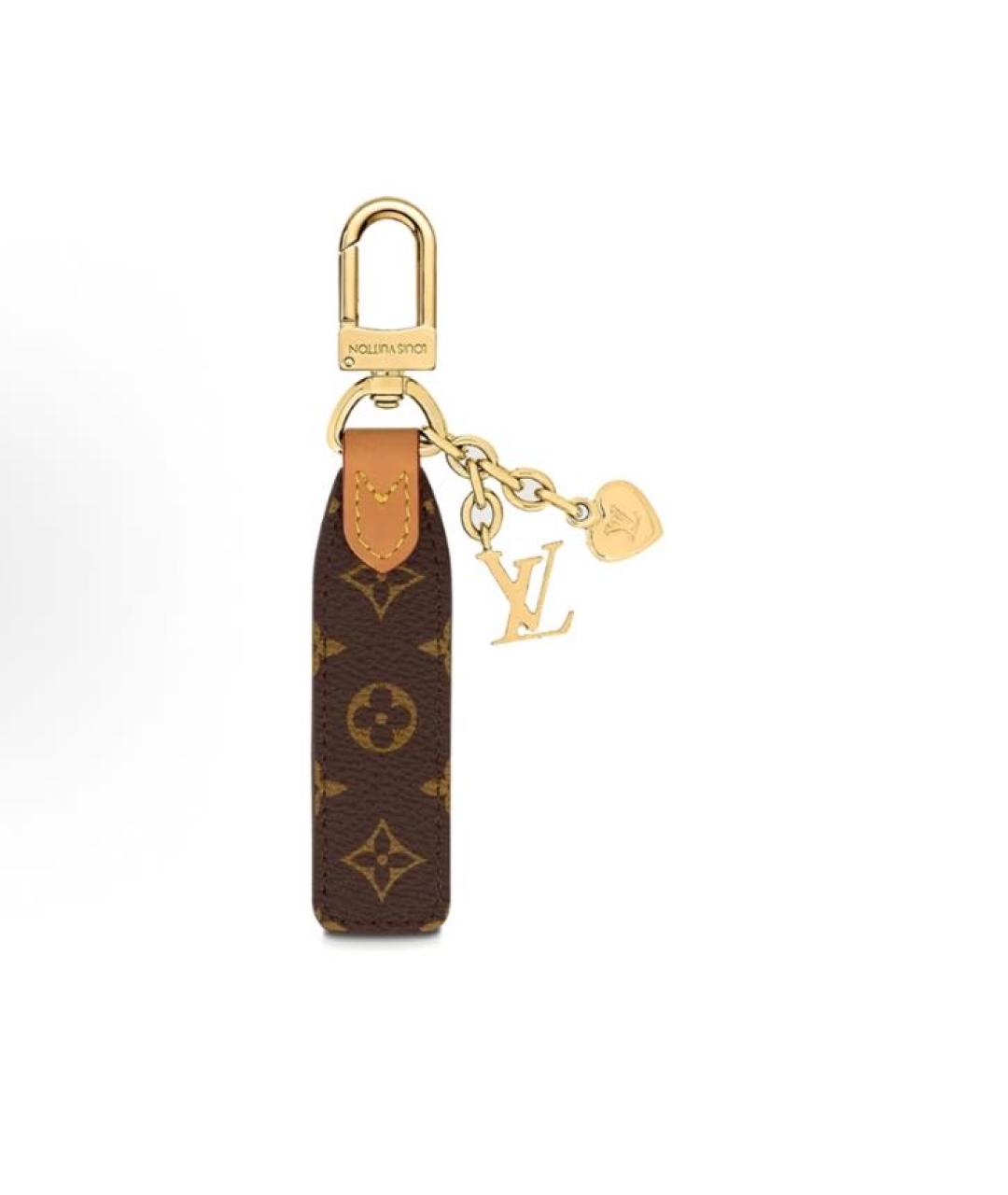 LOUIS VUITTON Коричневый брелок, фото 3