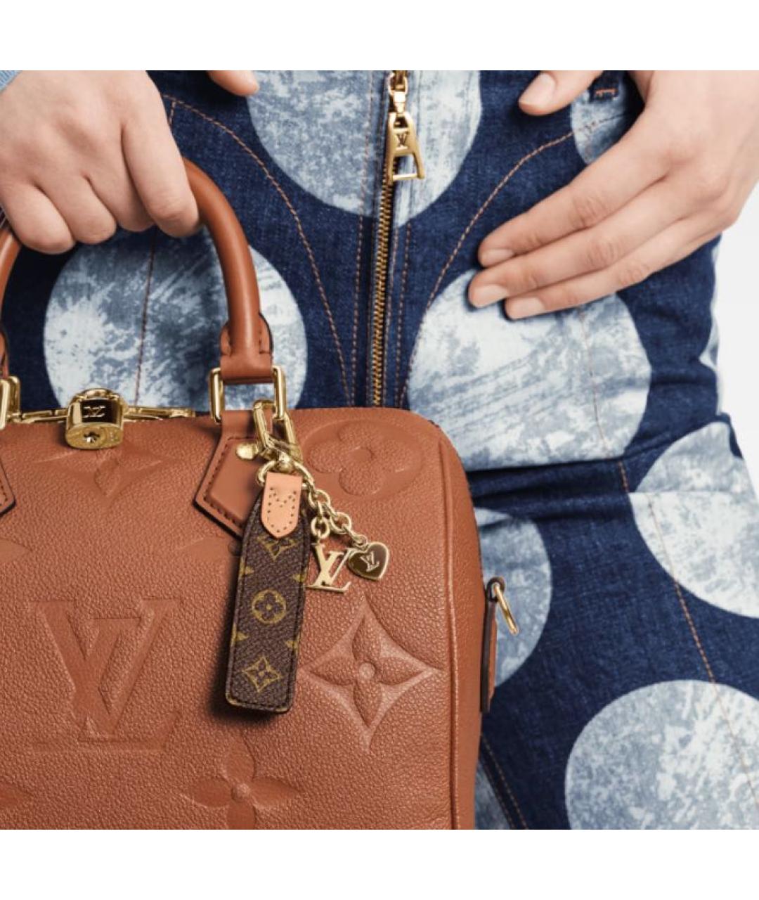 LOUIS VUITTON Коричневый брелок, фото 2