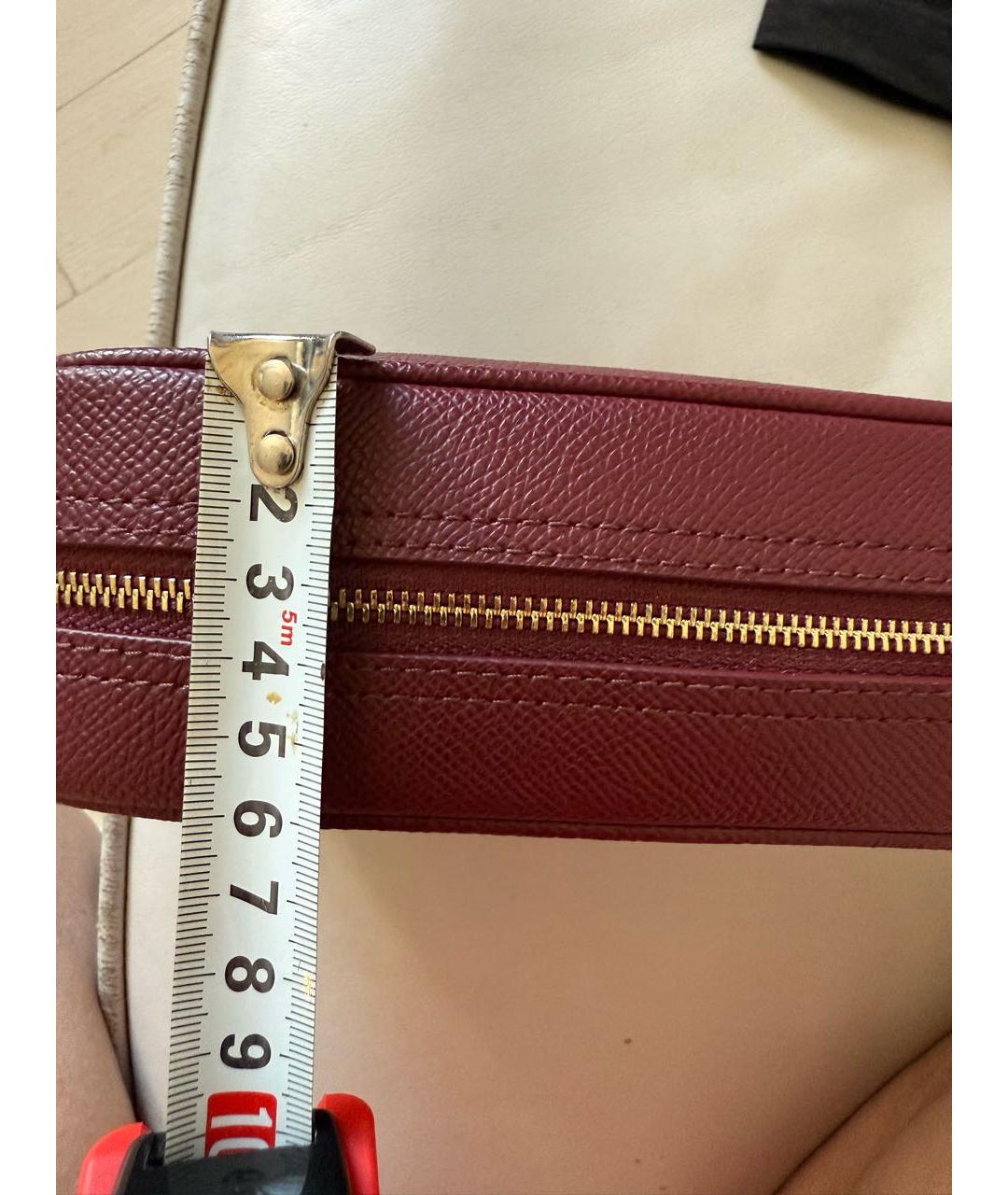 FURLA Бордовая кожаная сумка через плечо, фото 2
