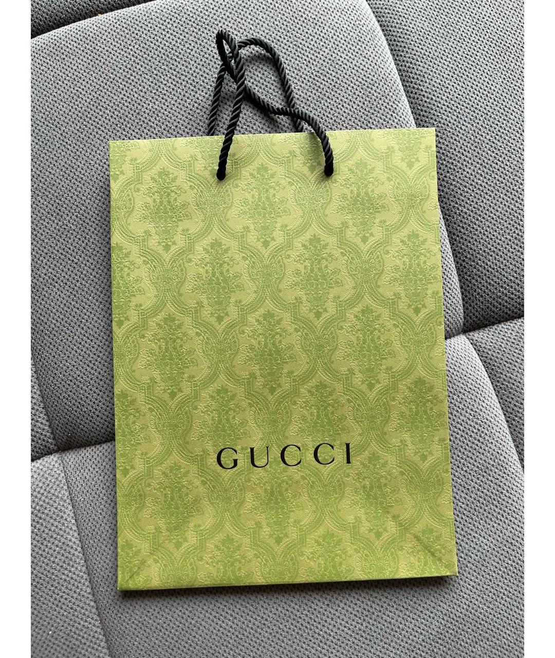 GUCCI Синий шерстяной шарф, фото 4