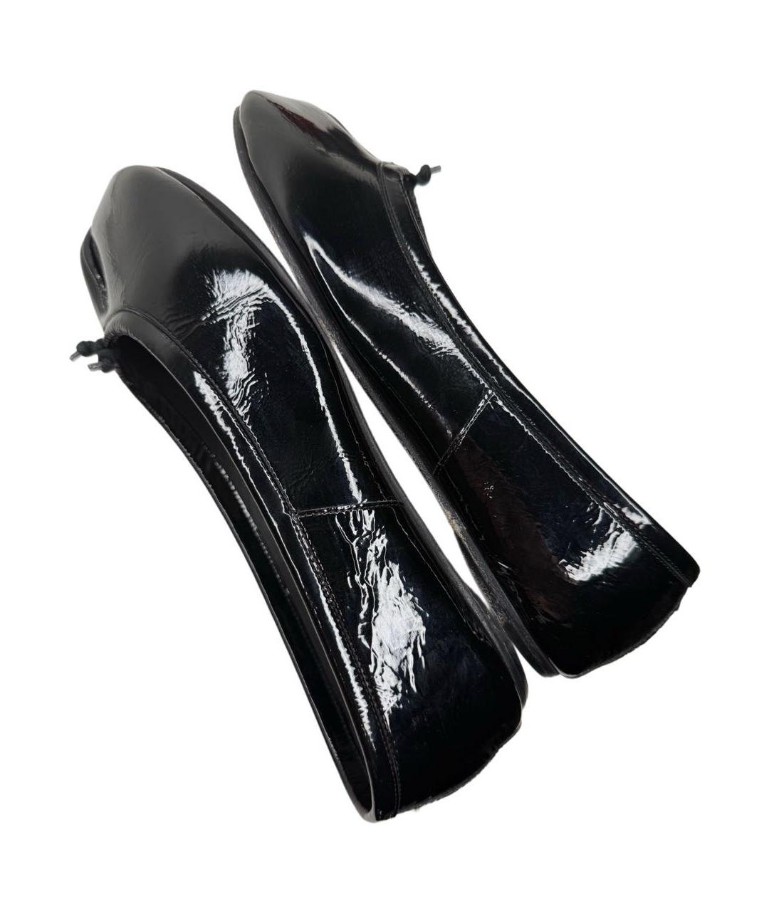 MAISON MARGIELA Черные балетки из лакированной кожи, фото 6