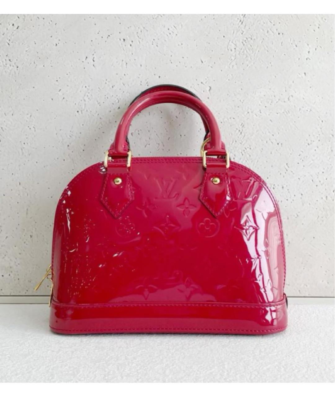 LOUIS VUITTON Красная сумка с короткими ручками из лакированной кожи, фото 9