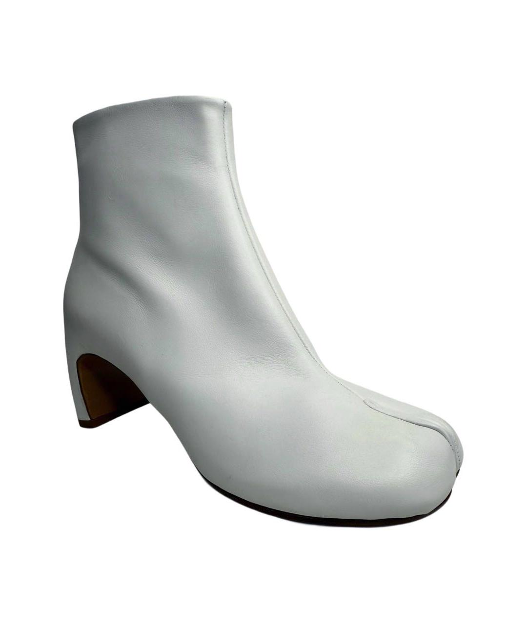 MAISON MARGIELA Белые кожаные ботильоны, фото 9