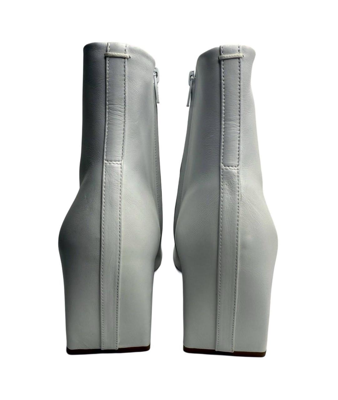 MAISON MARGIELA Белые кожаные ботильоны, фото 6