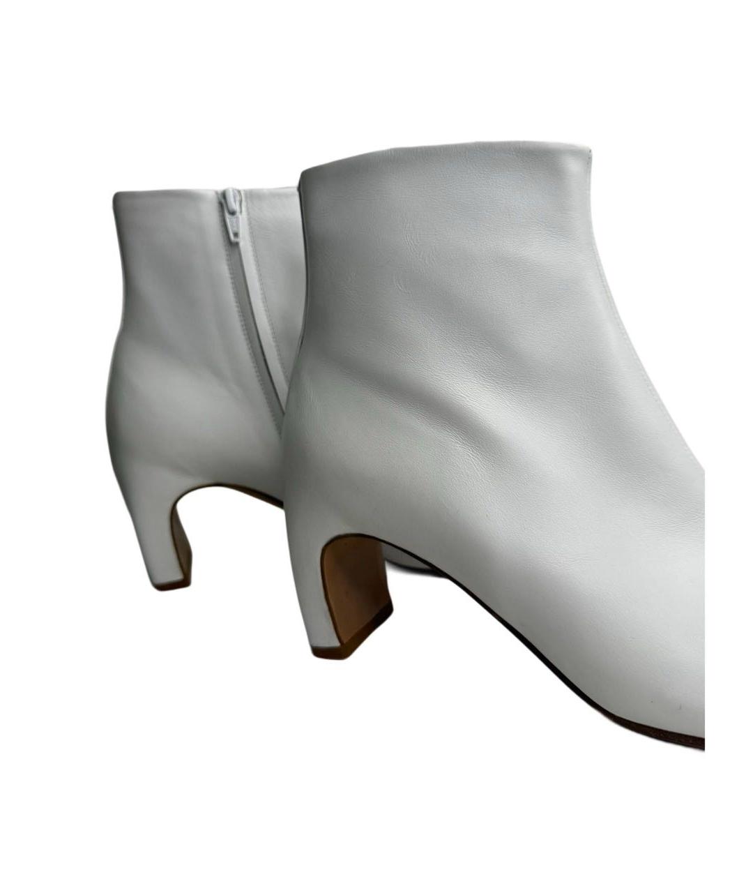 MAISON MARGIELA Белые кожаные ботильоны, фото 5