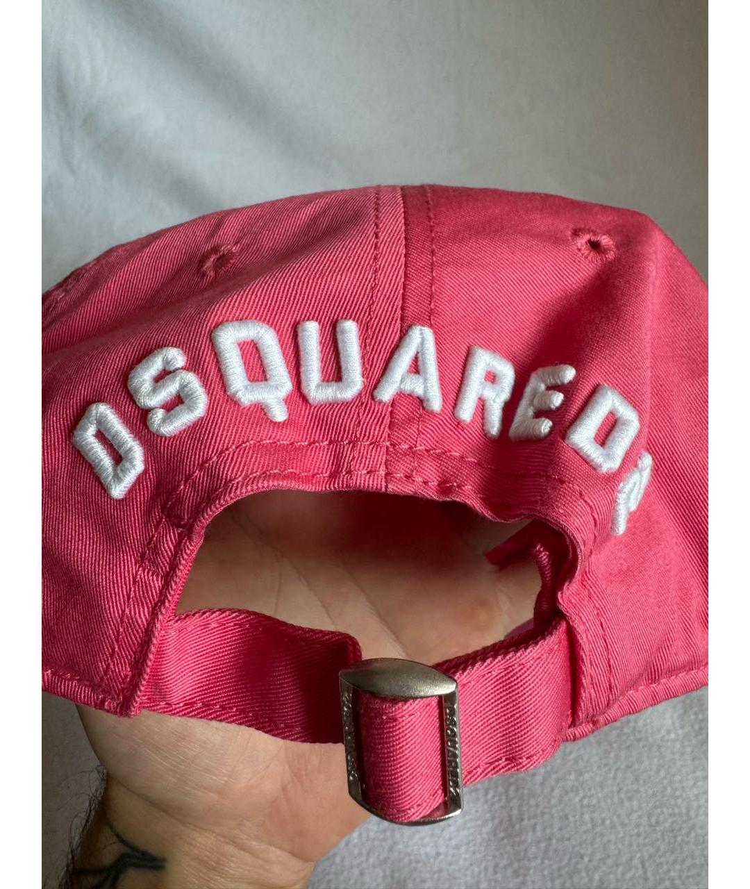 DSQUARED2 Розовая хлопковая кепка, фото 2
