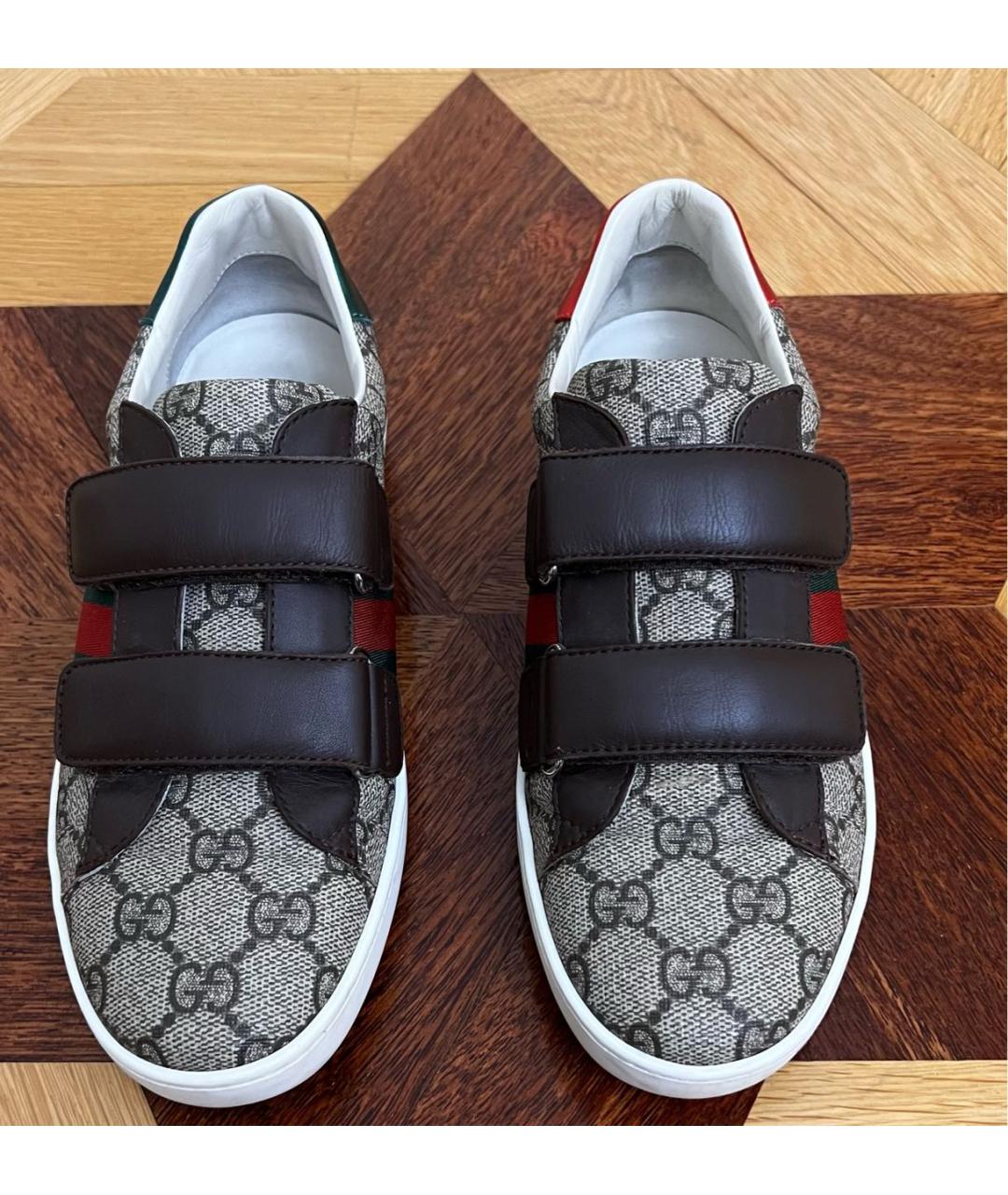 GUCCI KIDS Коричневые кеды, фото 7