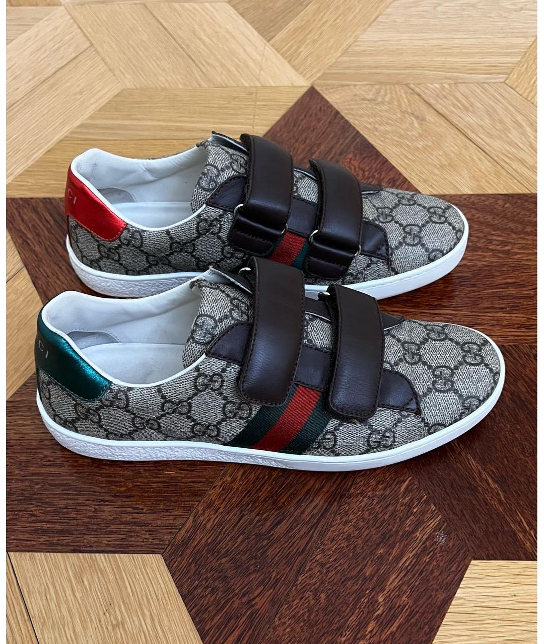 GUCCI KIDS Коричневые кеды, фото 9