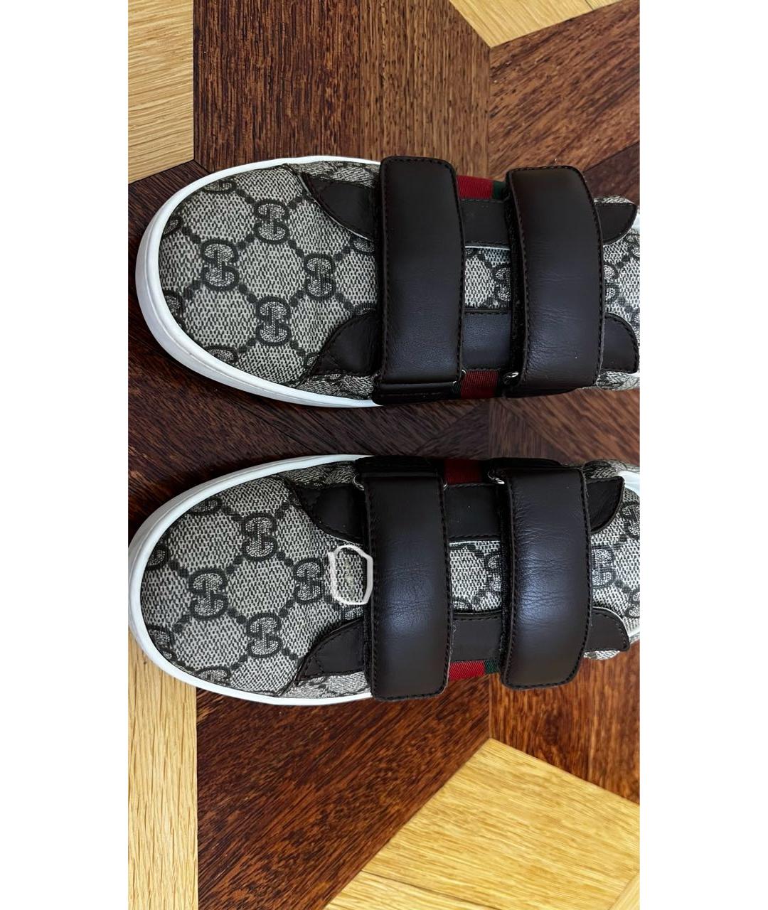 GUCCI KIDS Коричневые кеды, фото 6