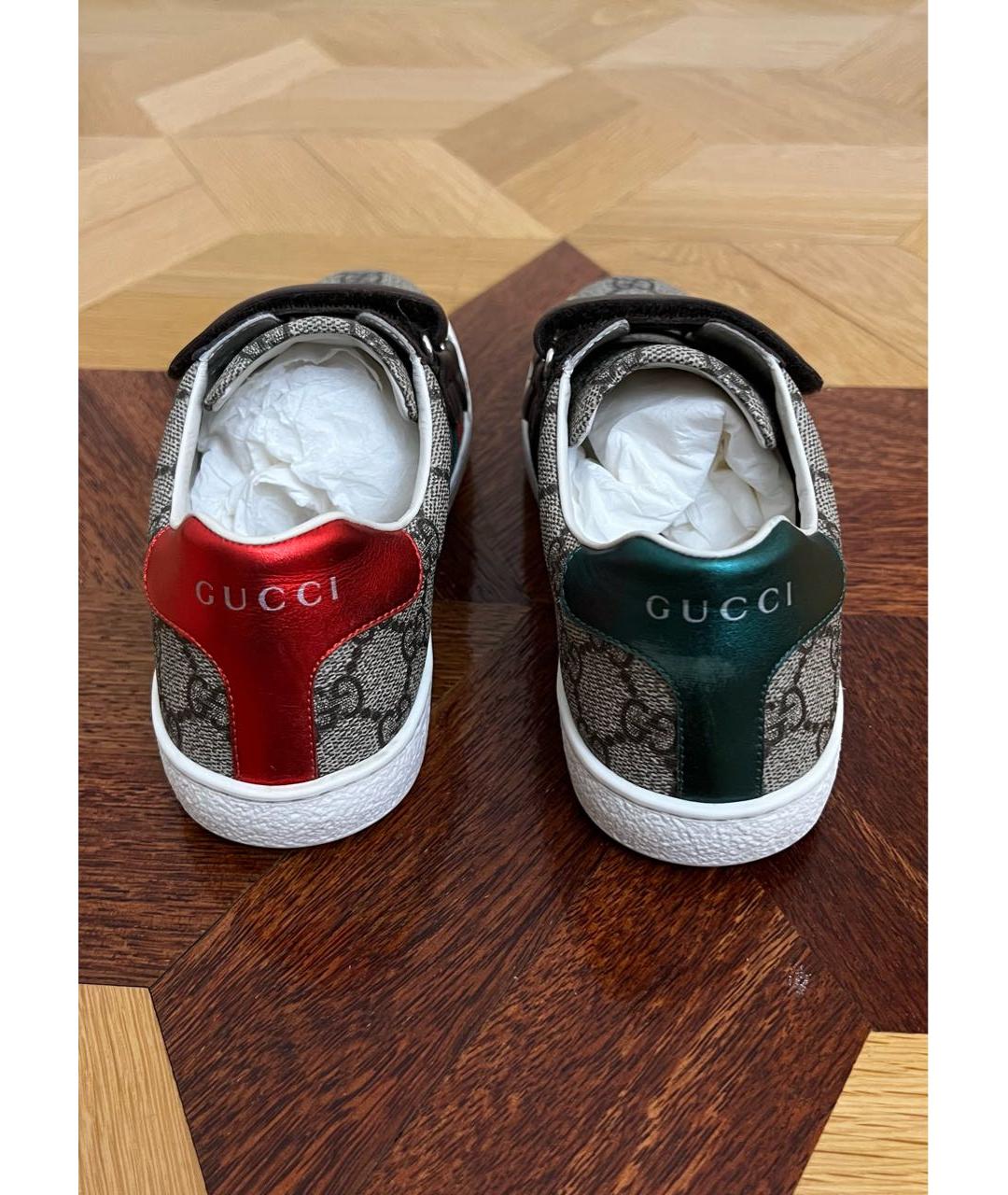 GUCCI KIDS Коричневые кеды, фото 4