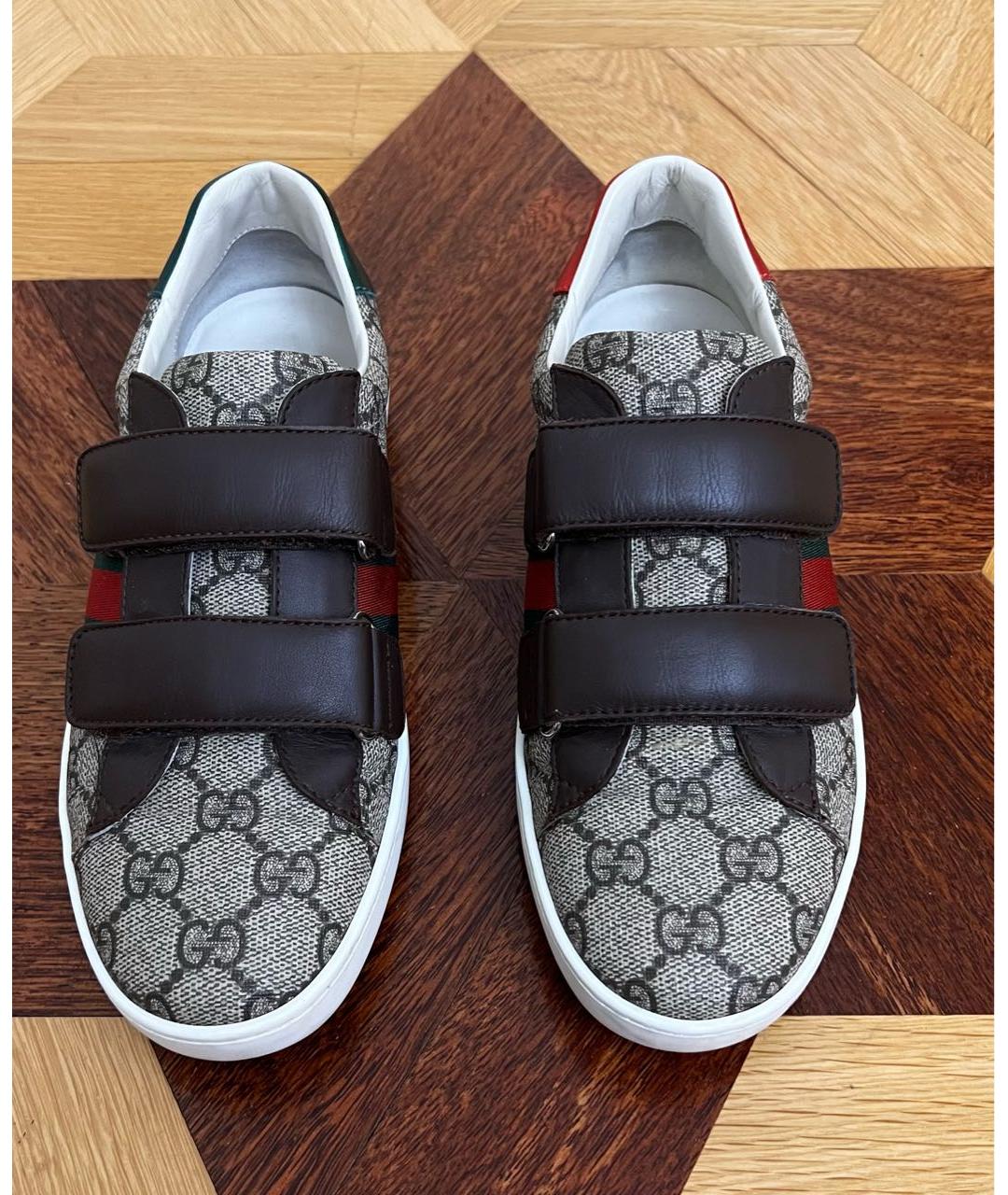 GUCCI KIDS Коричневые кеды, фото 2