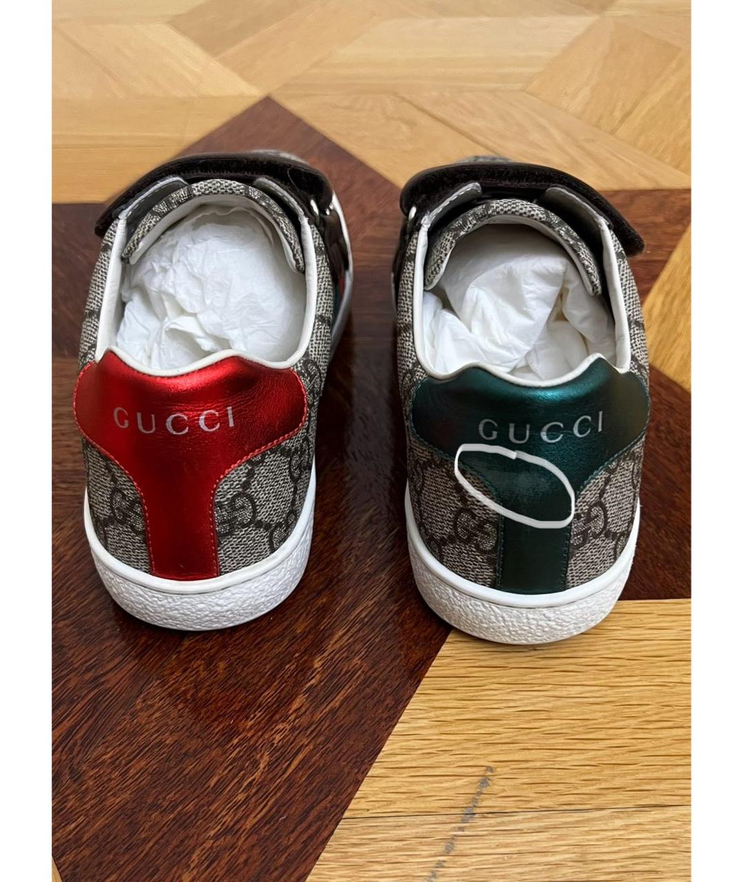 GUCCI KIDS Коричневые кеды, фото 5