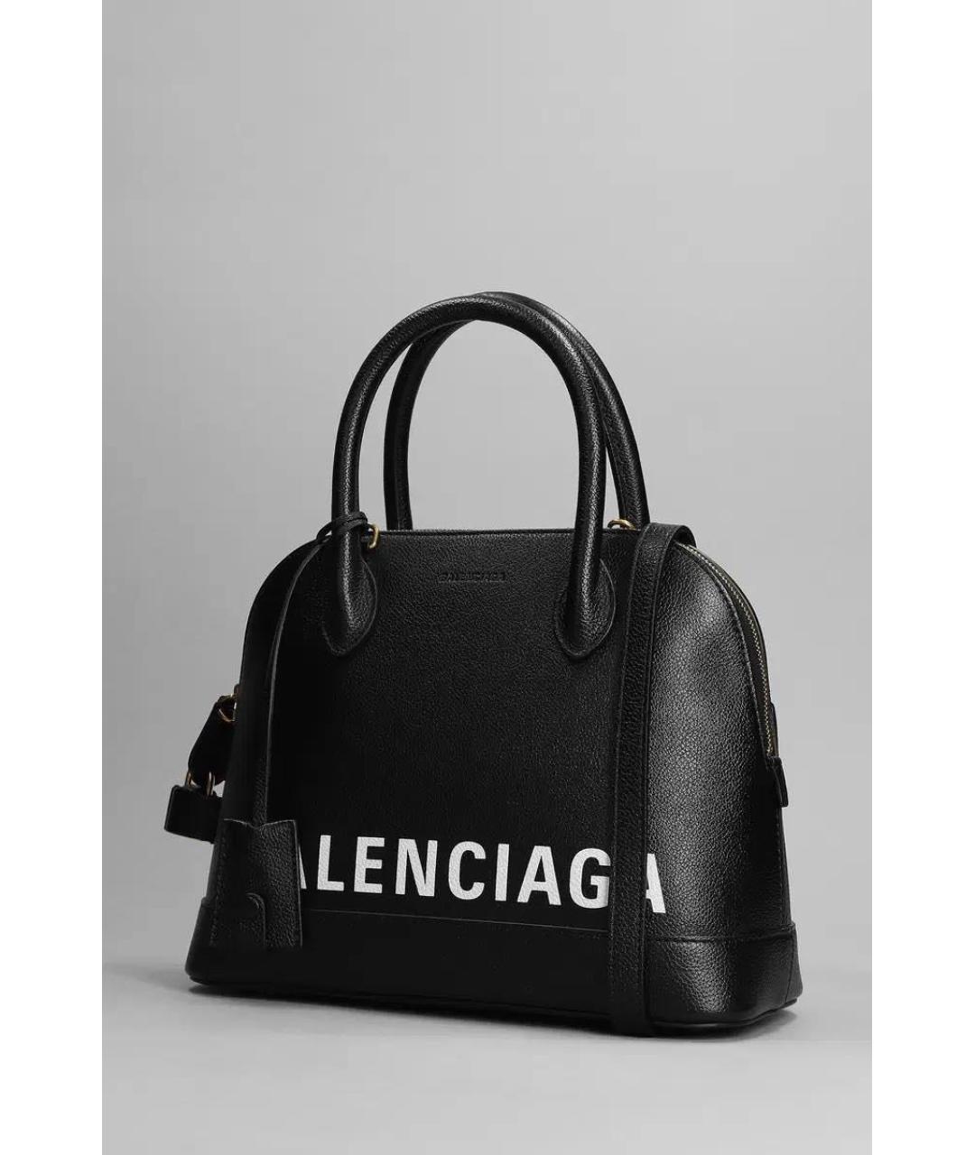 BALENCIAGA Черная кожаная сумка с короткими ручками, фото 2