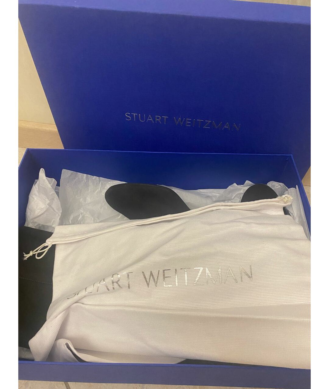 STUART WEITZMAN Антрацитовые замшевые сапоги, фото 5