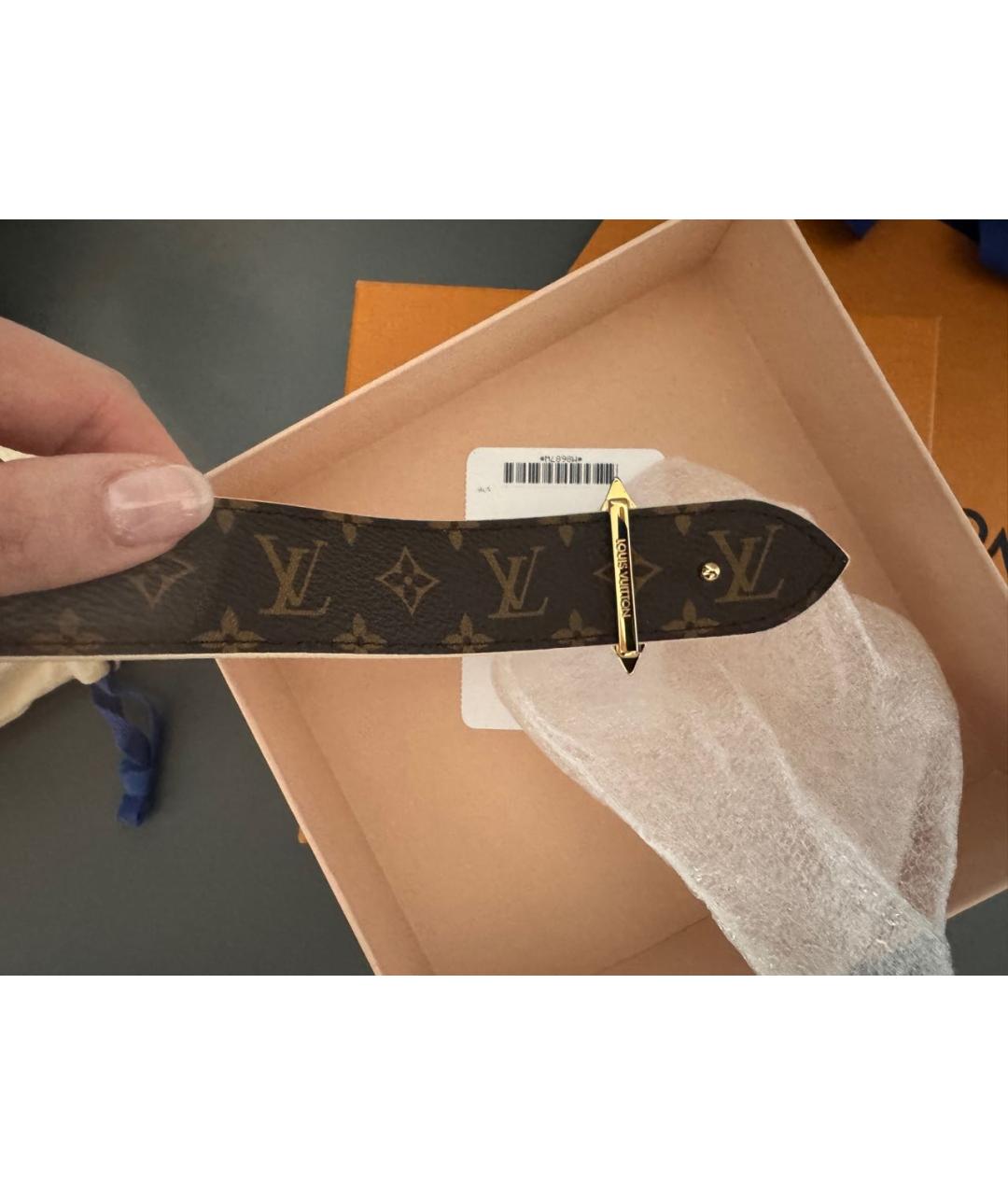 LOUIS VUITTON Белый кожаный ремень, фото 3