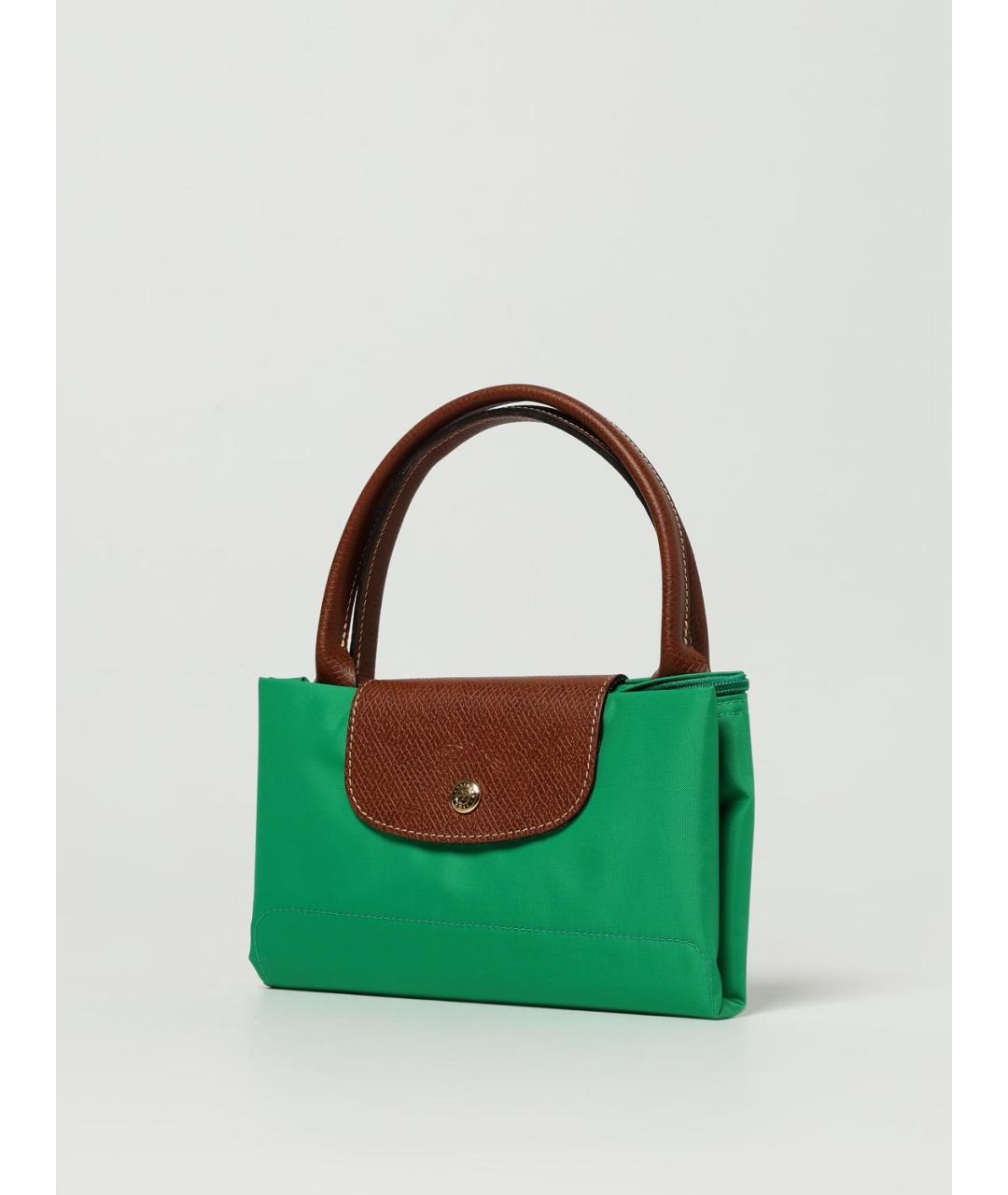 LONGCHAMP Зеленая синтетическая сумка тоут, фото 2