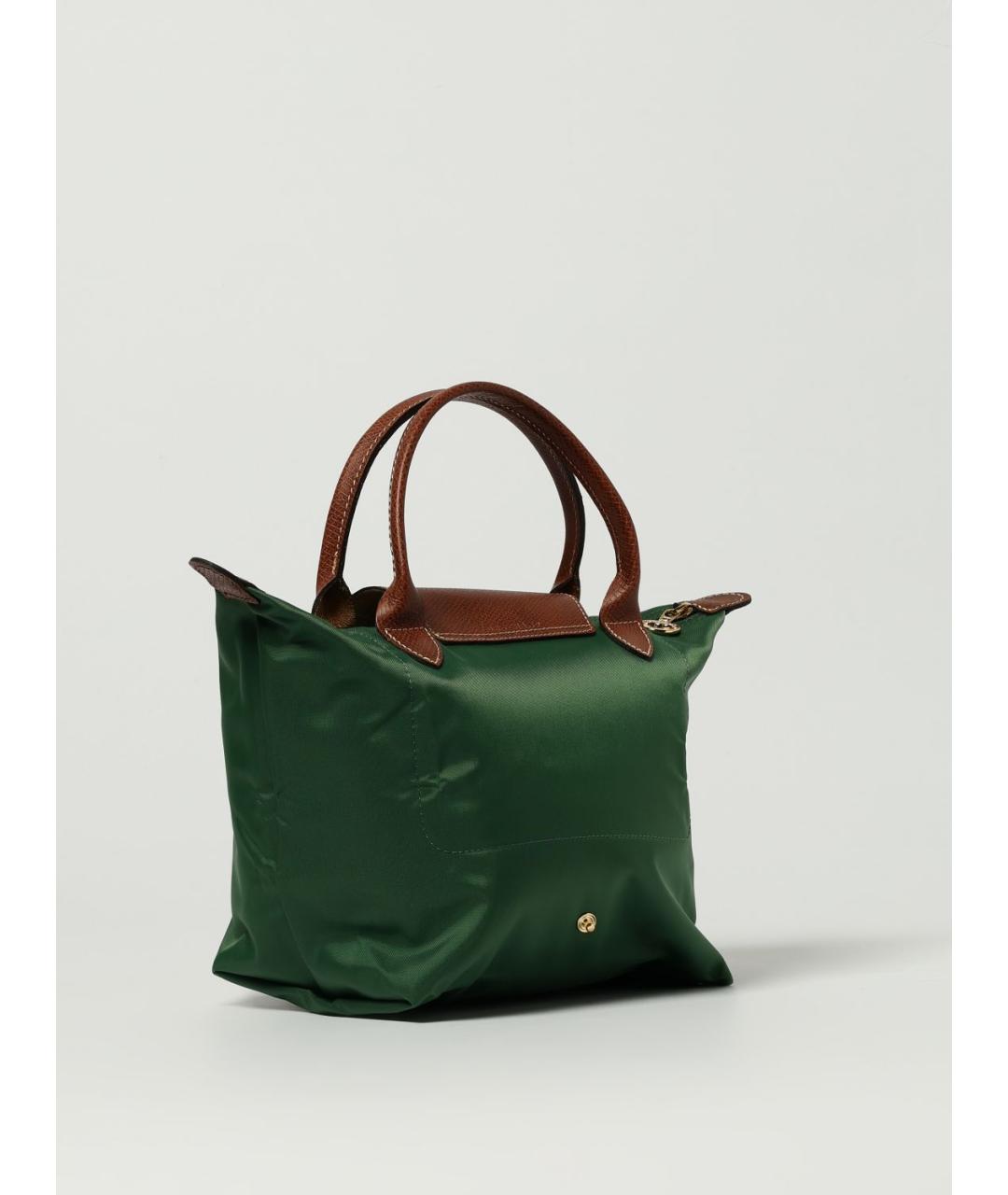 LONGCHAMP Зеленая синтетическая сумка тоут, фото 2