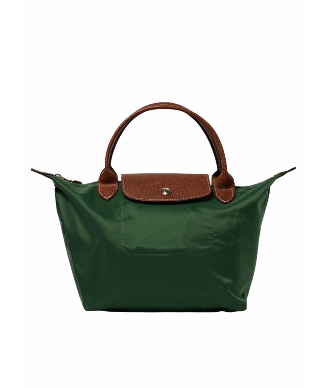 LONGCHAMP Зеленая синтетическая сумка тоут, фото 1
