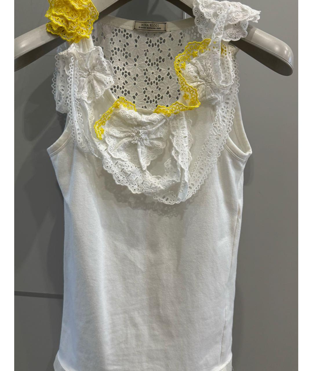 NINA RICCI Белая хлопковая майка, фото 8