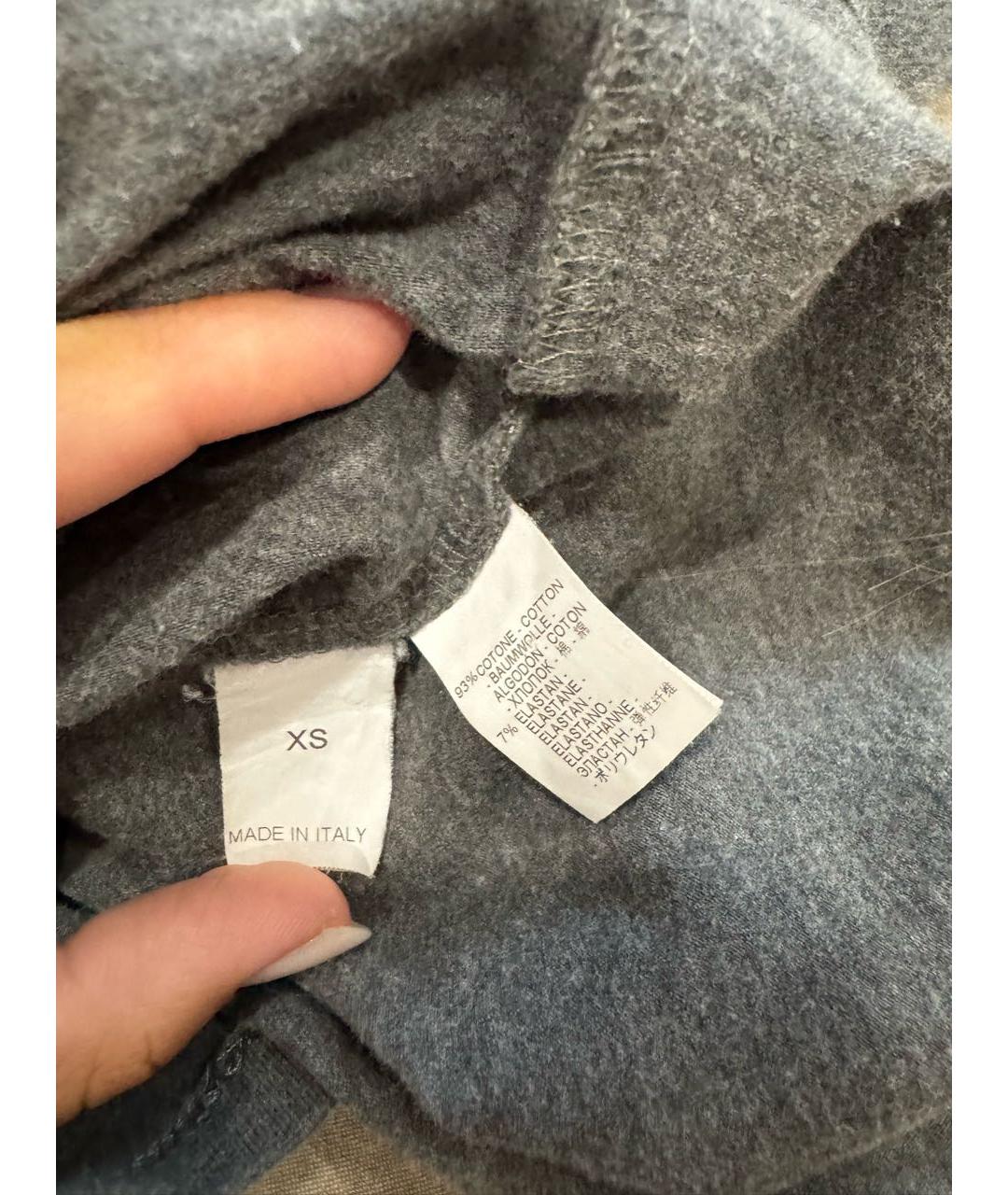 BRUNELLO CUCINELLI Антрацитовая хлопковая майка, фото 6