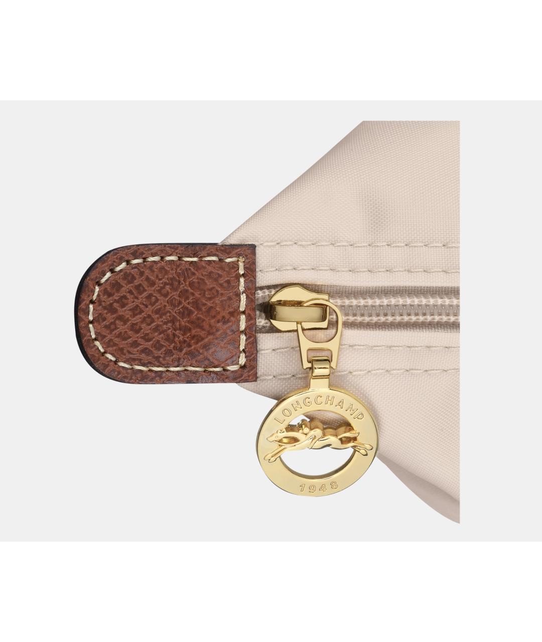 LONGCHAMP Белая кожаная сумка тоут, фото 5