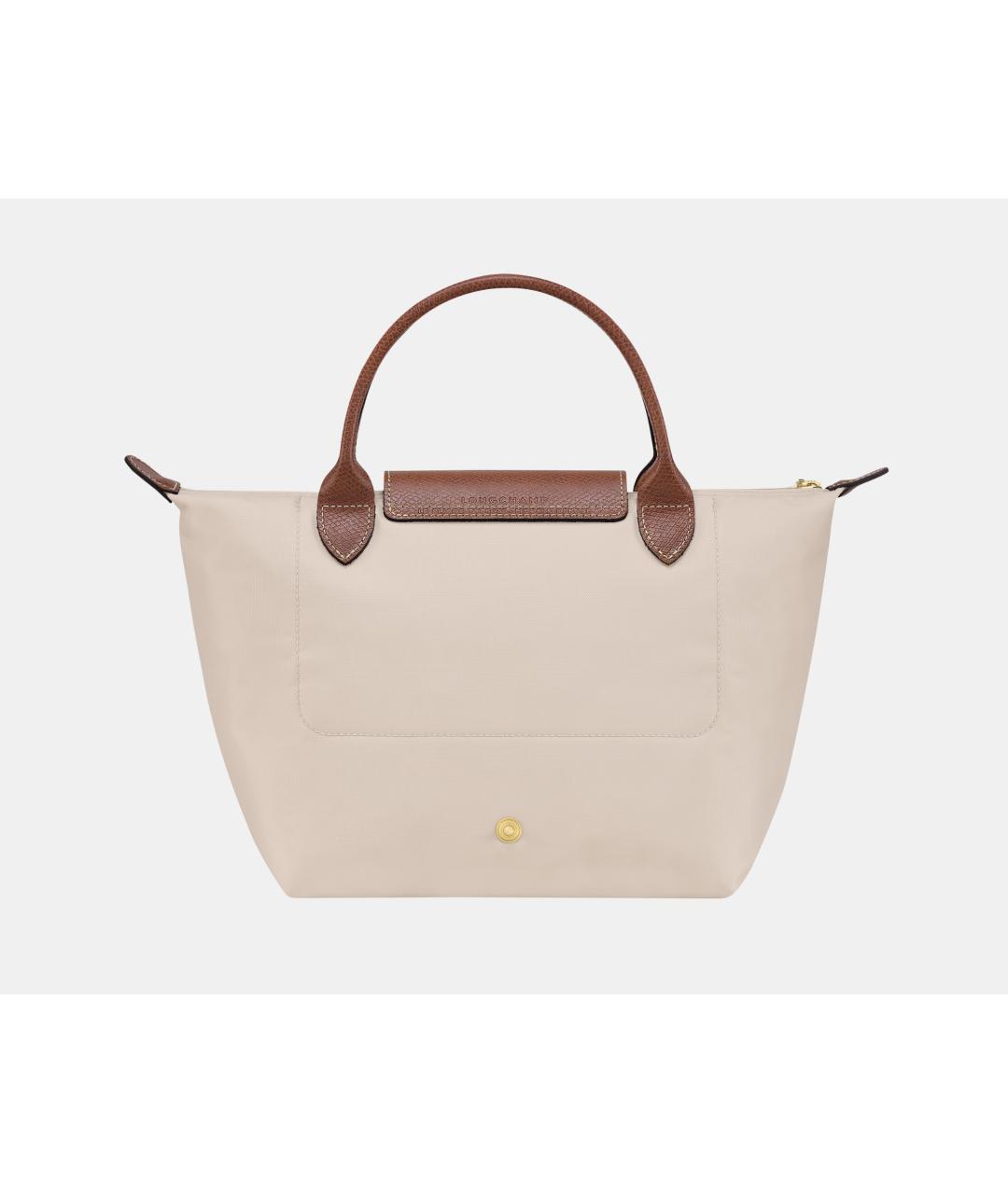 LONGCHAMP Белая кожаная сумка тоут, фото 3