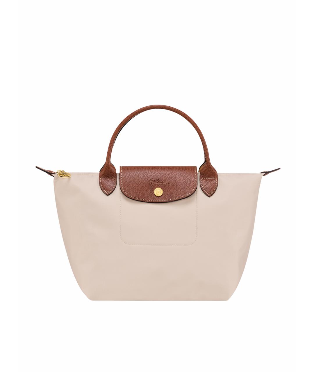 LONGCHAMP Белая кожаная сумка тоут, фото 1