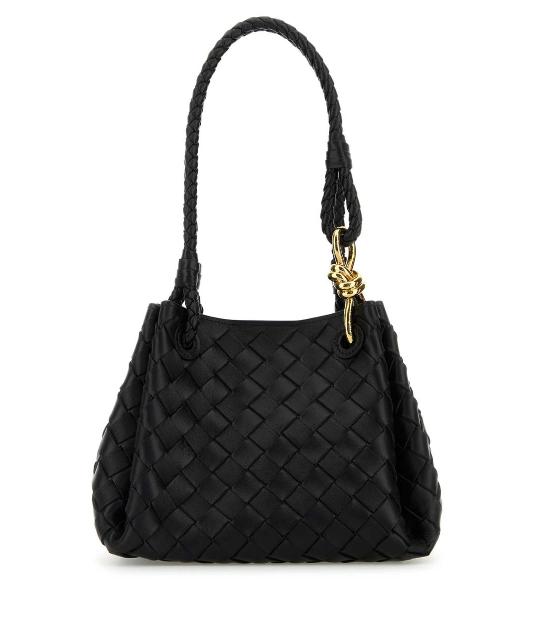 BOTTEGA VENETA Черная кожаная сумка тоут, фото 1