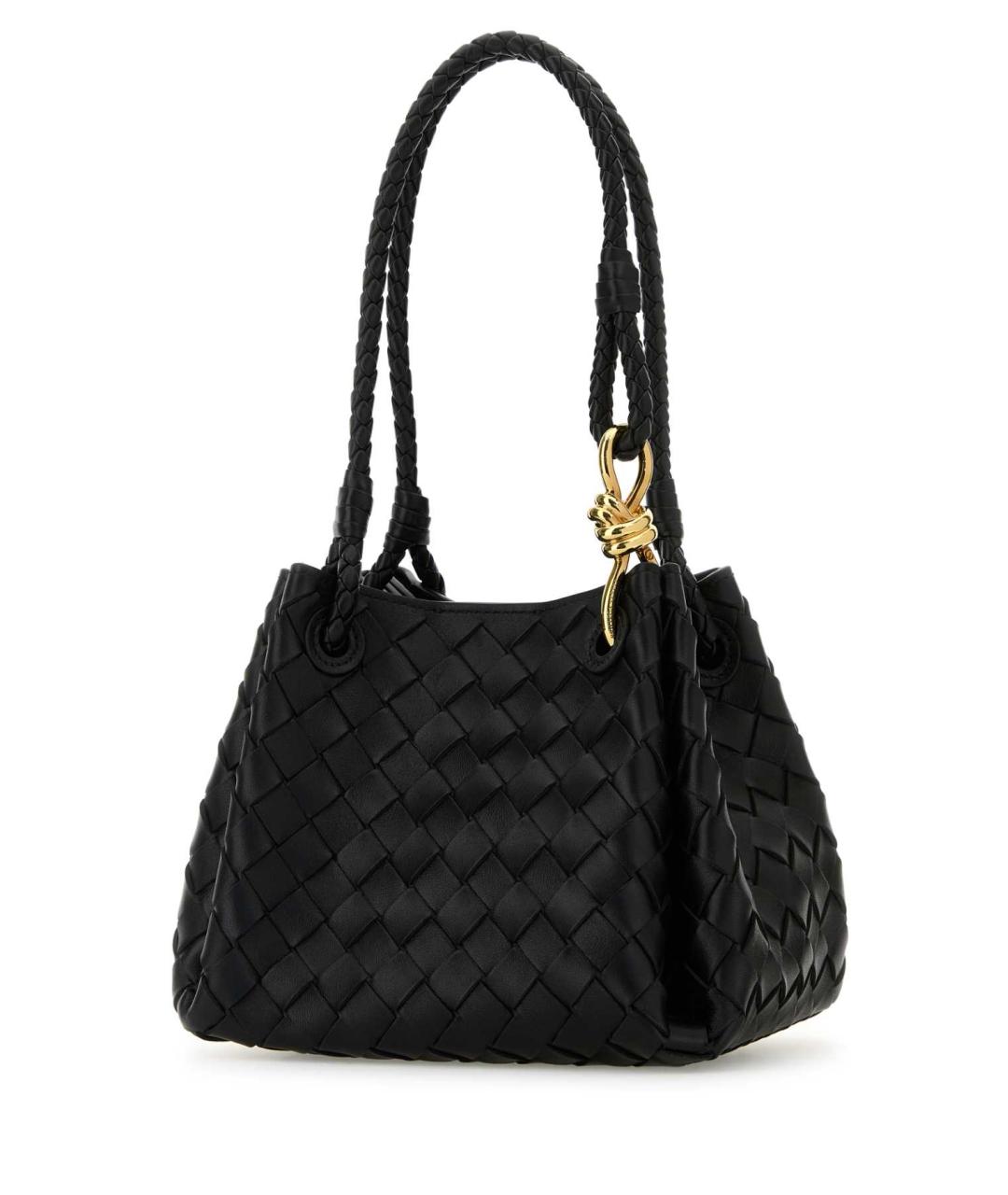BOTTEGA VENETA Черная кожаная сумка тоут, фото 2