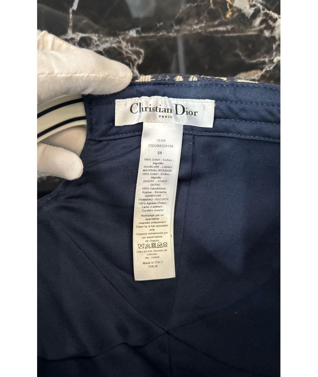 CHRISTIAN DIOR Серая хлопковая кепка, фото 5