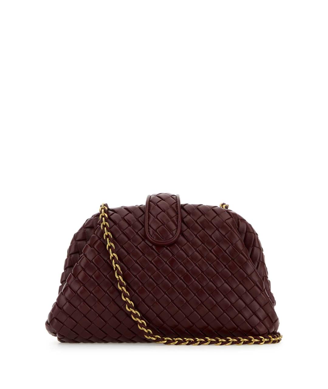 BOTTEGA VENETA Бордовая кожаная сумка через плечо, фото 3