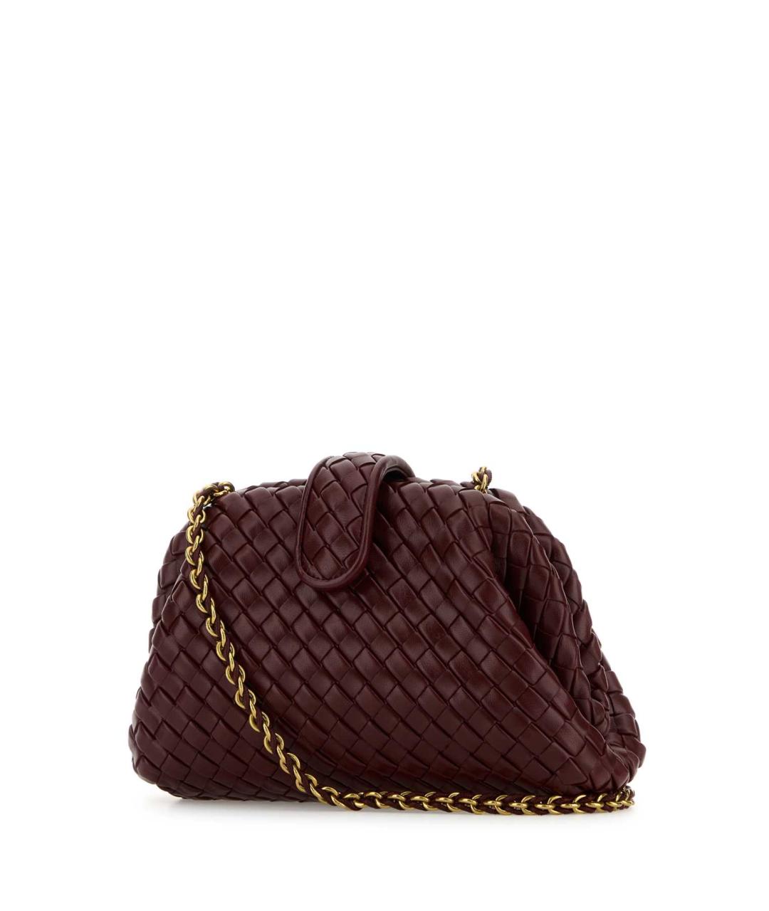 BOTTEGA VENETA Бордовая кожаная сумка через плечо, фото 2