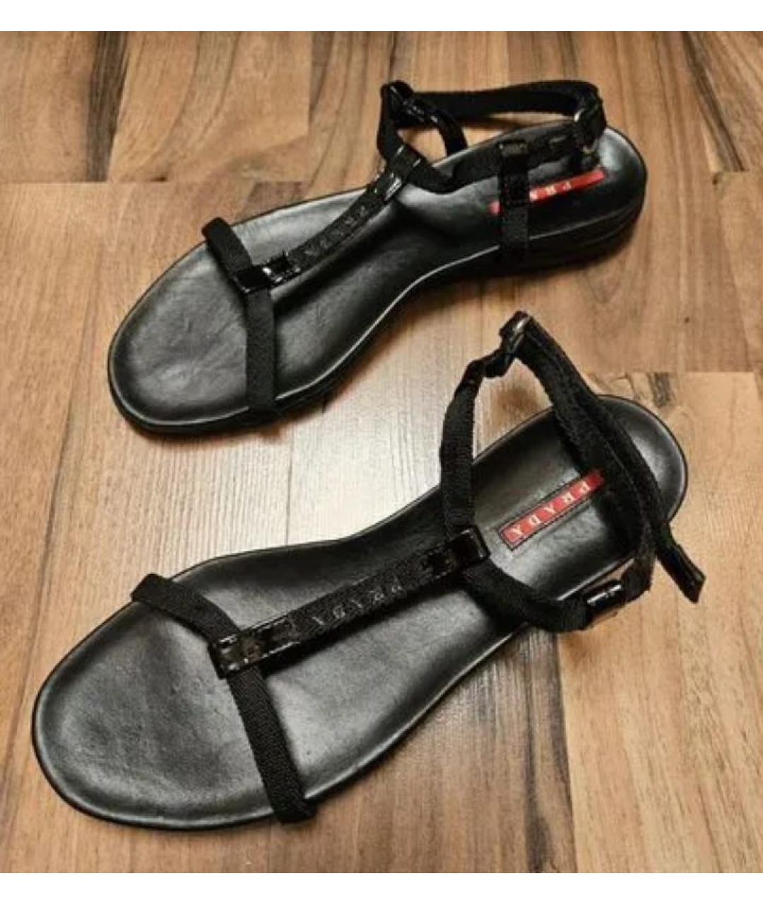 PRADA Черные сандалии, фото 5