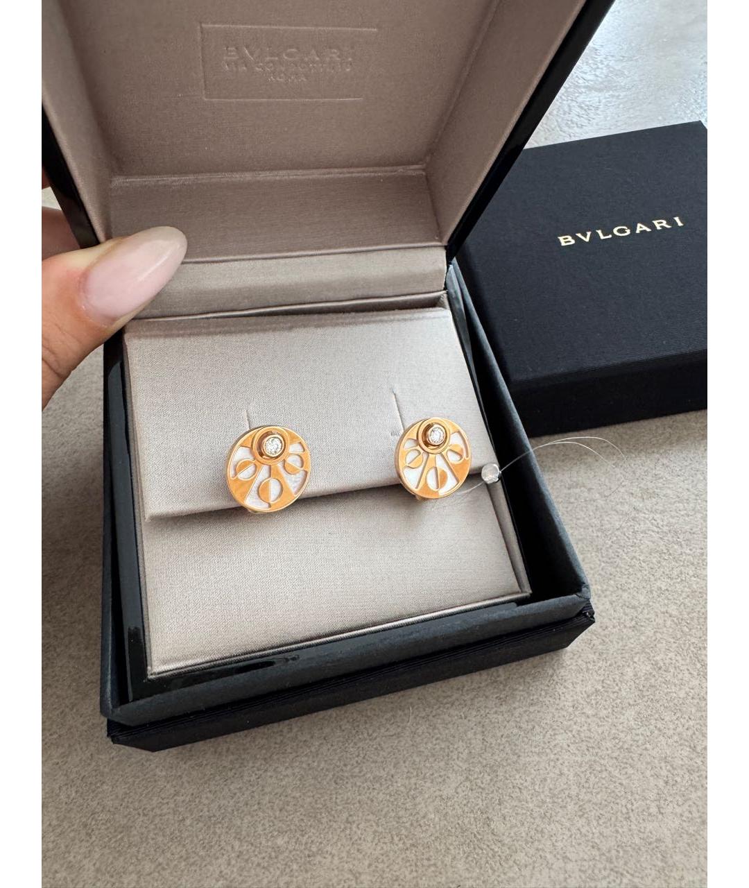 BVLGARI Золотые серьги из розового золота, фото 2