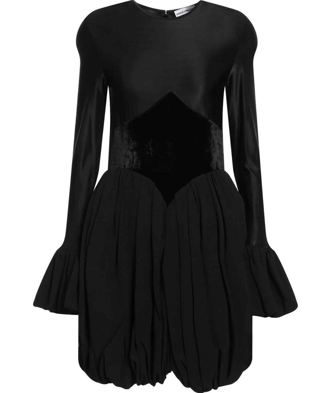 PACO RABANNE Черное вискозное повседневное платье, фото 1