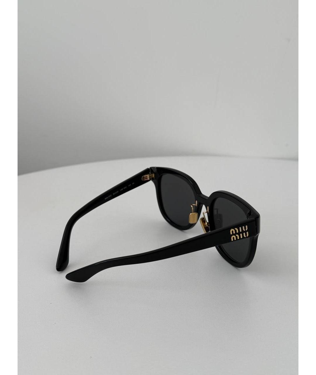 MIU MIU Черные пластиковые солнцезащитные очки, фото 2